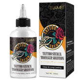 ELCHHIRSCH tattoo transfer gel bottle closeup for studio use