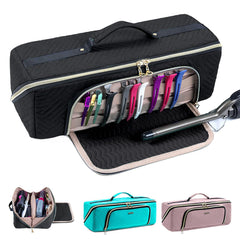 ELCUPA large hair tools travel bag open flat design for easy access