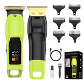 Elehomyou Beard Trimmer with LED display showing battery status for easy grooming