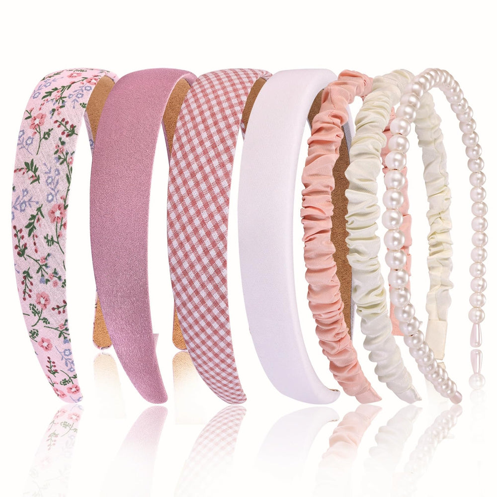 Eleilians 7pc headbands set provides versatile styles for daily outfits.