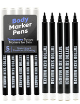 Marcador Element Tattoo Supply para piel con punta gruesa morada, ideal para delinear tatuajes.