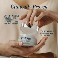 Closeup of the light gel-cream texture from Elemis Pro-Collagen Marine Cream SPF 30.