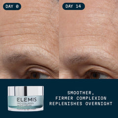 Texture swatch of ELEMIS Pro-Collagen Night Cream showing creamy finish.