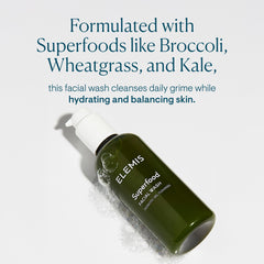 Close-up of Elemis Superfood Facial Wash gel texture for refreshing cleansing
