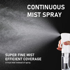 ELEMSY ultra-fine mist bottle demonstrates full coverage and gentle spray for curls