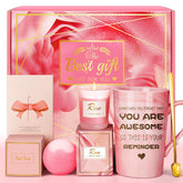 Cesta de relajación rosa de Eletorot para autocuidado diario.