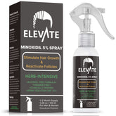 Elevate Minoxidil 5% spray envase, aplicación diaria fácil para el cuidado del cabello