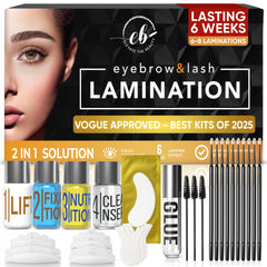Elevate the Beauty eyebrow lamination kit packaging for at-home salon-like results.