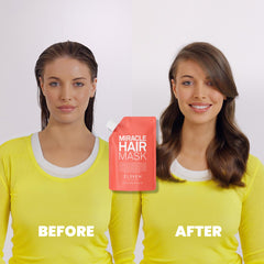 ELEVEN AUSTRALIA Miracle Hair Mask applied to hair for smooth, manageable results