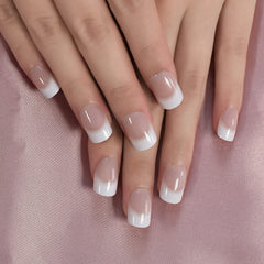 Elevenail daily natural nude white press-on nails for quick at-home chic manicure.