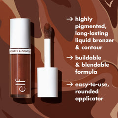 e.l.f. Camo líquido bronceador-tono profundo para pieles oscuras.