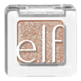 e.l.f. Fine as Fleck glitter eyeshadow topper close-up on compact for party-ready sparkle.