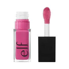 e.l.f. Glow Reviver Lip Oil Ultraviolet, aplicador acolchado para color suave y cobertura uniforme.