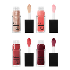 e.l.f. Glow Reviver Rose Envy lip oil swatch glossy finish