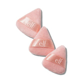 e.l.f. Halo Glow Pinkie Puffs set of 3 with teardrop shape for precise eye and nose powder