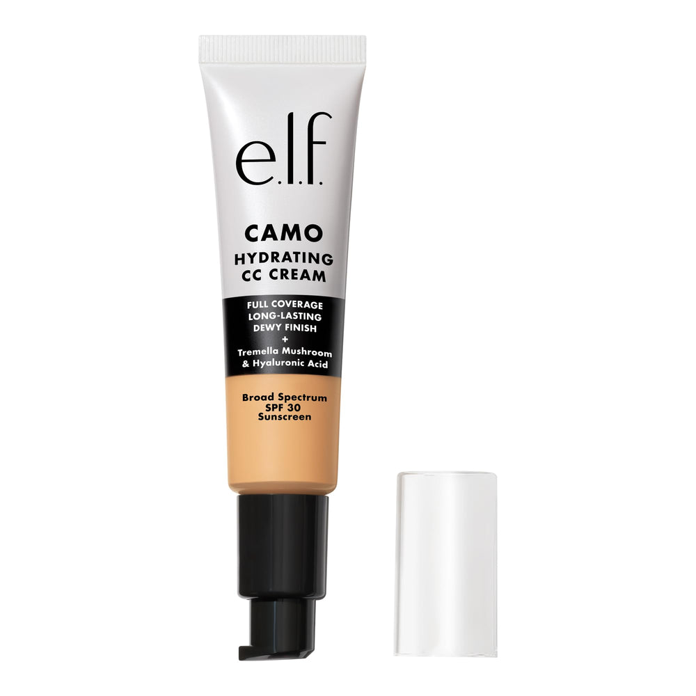 e.l.f. Hydrating Camo CC Cream: aplicación suave para un rostro unificado y luminoso.