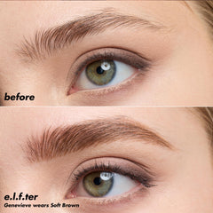 e.l.f. Holy Strokes micro-fine brow pen pigment provides light, buildable color.