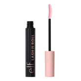 e.l.f. Lash 'N Roll mascara bottle close-up highlighting curved design for easy curling.