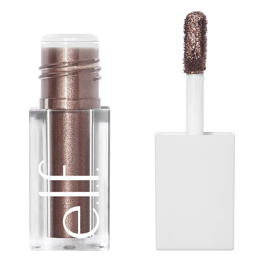 e.l.f. Liquid Metallic Eyeshadow Meteor swatch reveals bronze shimmer for bold day looks