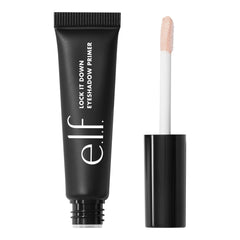 e.l.f. Lock It Down eyeshadow primer tube closeup for a smooth, long-lasting base.