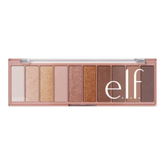 e.l.f. Perfect 10 Eyeshadow Palette: aplicación cremosa y difuminada para transiciones suaves.