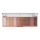 e.l.f. Perfect 10 Eyeshadow Palette: envase compacto para llevar y combinar tonos neutros.