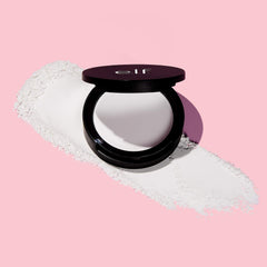 e.l.f. Perfect Finish HD Powder compact open highlights mirror and puff for on-the-go touch-ups