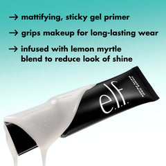 e.l.f. Power Grip Matte Primer, aplicación con dedos facilita una distribución uniforme.