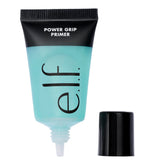 e.l.f. Power Grip Primer mini bottle close-up with translucent gel formula for lasting makeup grip.
