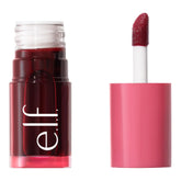 e.l.f. Sheer For It Blush Tint water-texture lip swatch for easy blend and natural flush