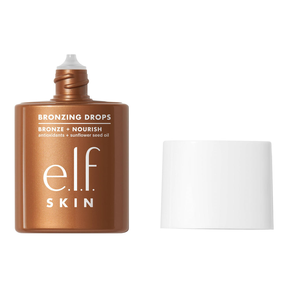 e.l.f. SKIN gotas bronceadoras, botella para un brillo cálido sin exposición solar.