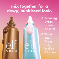 e.l.f. SKIN Bronceado Drops con tono bronceado suave para piel natural.