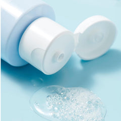 Foam texture from e.l.f. Holy Hydration Daily Cleanser mini cleanses makeup and impurities.
