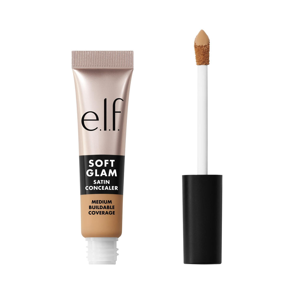 e.l.f. Soft Glam Satin Concealer precision tip wand applying under-eye coverage