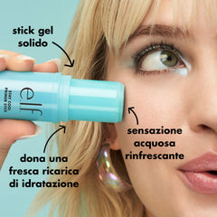 e.l.f. Stay Cool Primer Stick hyaluronic acid boosts moisture for a fresh look.