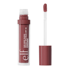 e.l.f. Sun Boss Gloss peachy kween enhances lips with soft coral tint and SPF 25.