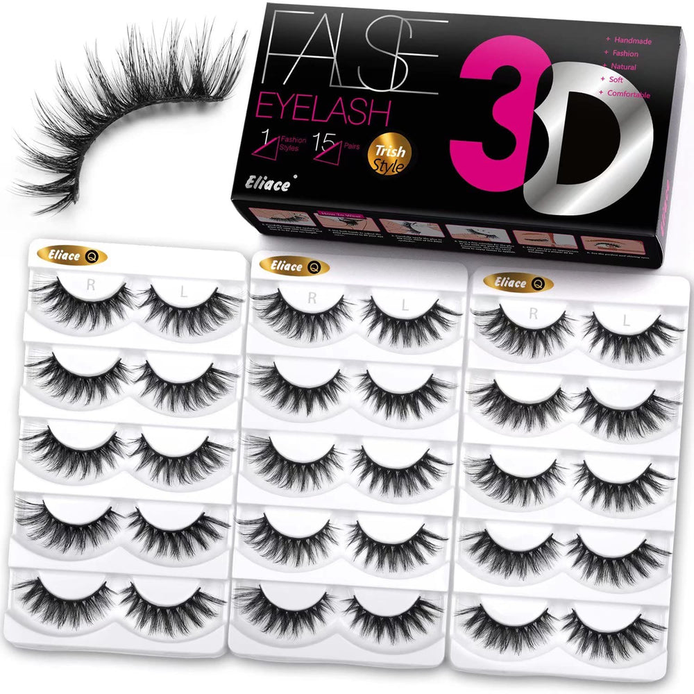 Eliace cat-eye 3D mink lashes pack adds dramatic depth with light feel