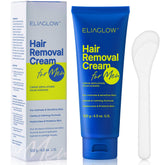 ELIAGLOW hair removal cream bottle close-up for gentle depilation