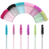 Elisel disposable mascara brushes with crystal wands for hygienic lash applications.