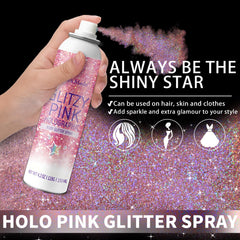 Elitles Made body glitter spray creates pink sparkle on skin