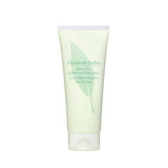 Loción corporal Elizabeth Arden con té verde para hidratación ligera y aroma vigorizante.