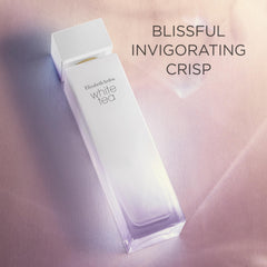 Elizabeth Arden White Tea close-up label highlighting premium branding and clean notes.