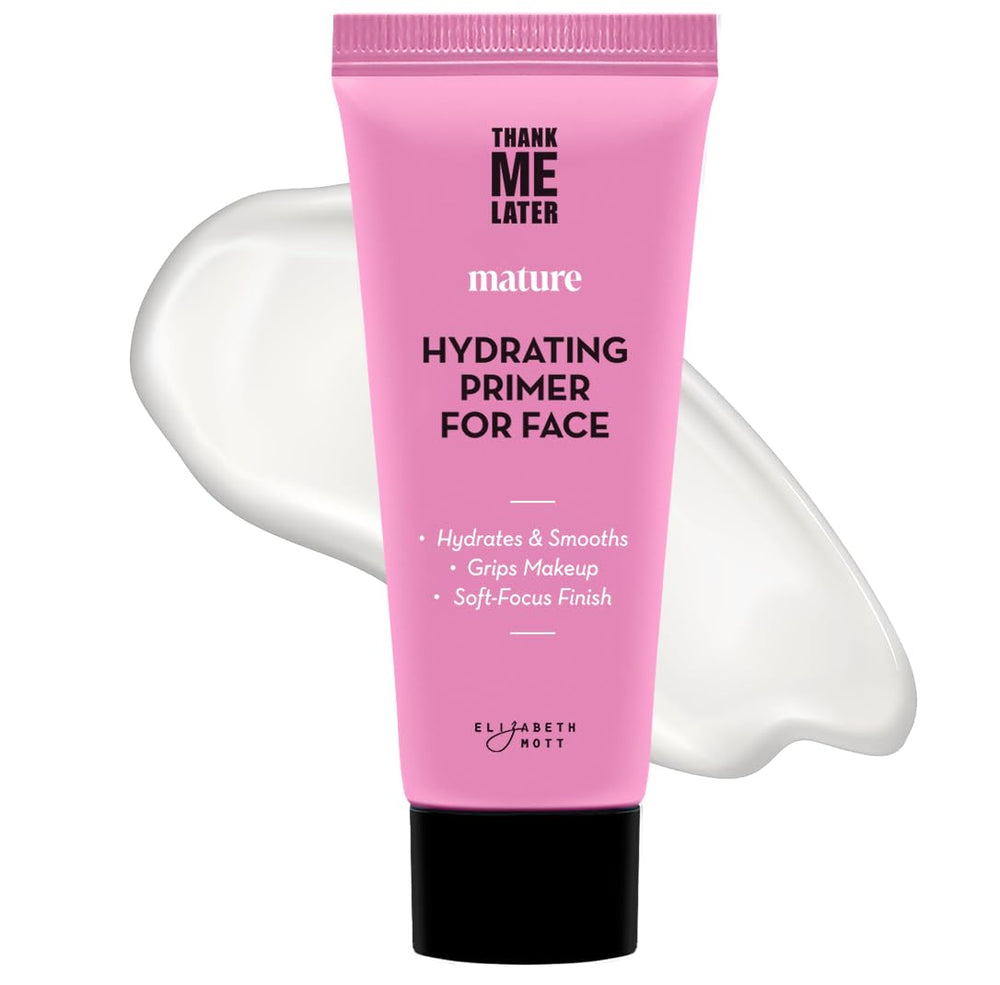 Elizabeth Mott Thank Me Later Glow: botella con brillo natural e hidratación suave.