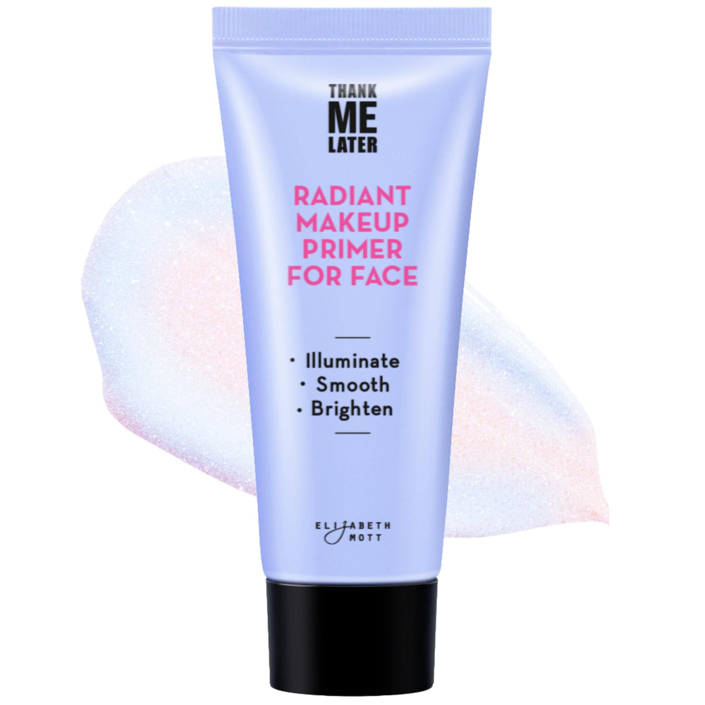 Elizabeth Mott Thank Me Later primer iluminador para acabado radiante en la piel.