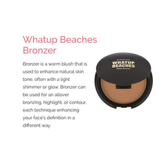 Elizabeth Mott Whatup Beaches bronceador polvo luminoso para un glow suave.