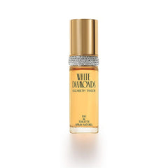 Elizabeth Taylor White Diamonds bottle close-up showing premium gifting-ready packaging
