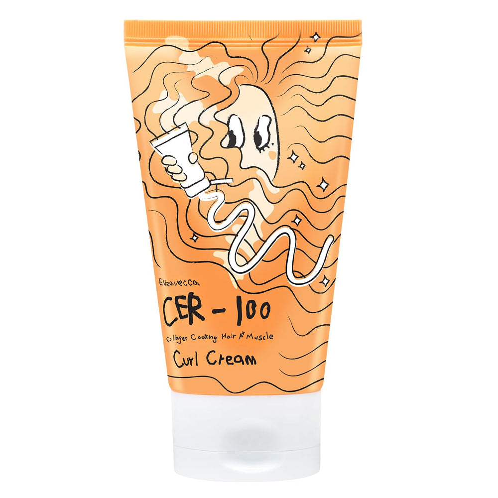 Elizavecca CER-100 Curl Cream bottle showing hydration for curls.