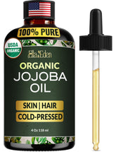 Ella y Eden Aceite de Jojoba: botella de cristal para uso puro y nutrición de la piel