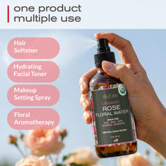 Aroma natural de rosas Ella & Eden en agua de rosa sin fragancias añadidas