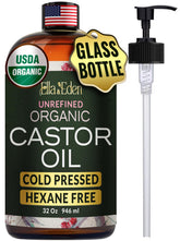 Ella & Eden castor oil 32oz bottle for easy at-home nourishment and application.